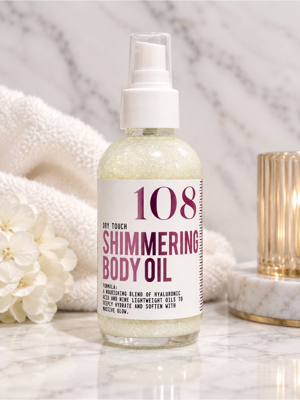 MIIM.MIIC #108 Warm Vanilla Syrup Dry Touch Shimmering Body Oil